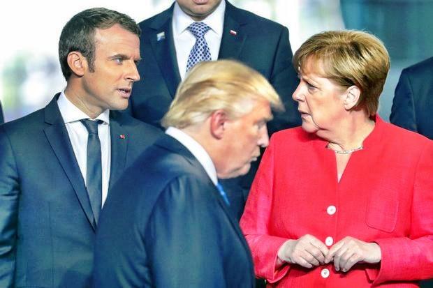 Europe shruggles at Trump Macron